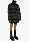 Rick Owens Turtle Raincoat In Black