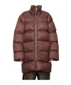 Rick Owens Turtle Quilted Down Jacket In Red