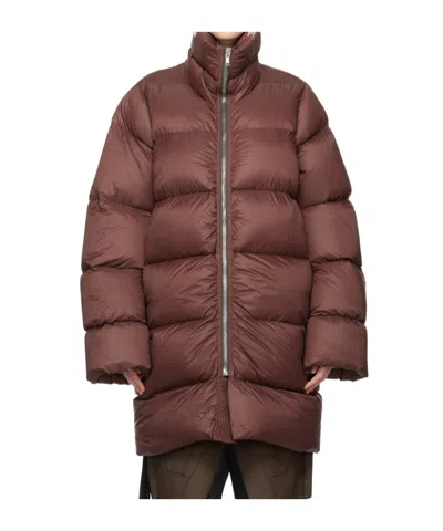 Rick Owens Turtle Quilted Down Jacket In Red