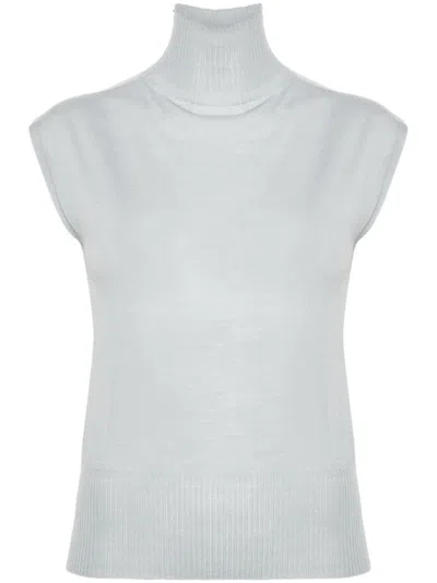 Rick Owens Turtle Top In 36 Pale Blue