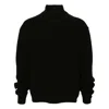 Rick Owens Roll-neck Virgin-wool Jumper In Black