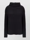 Rick Owens Oversized Ribbed Knit Sweater With Flared Hem