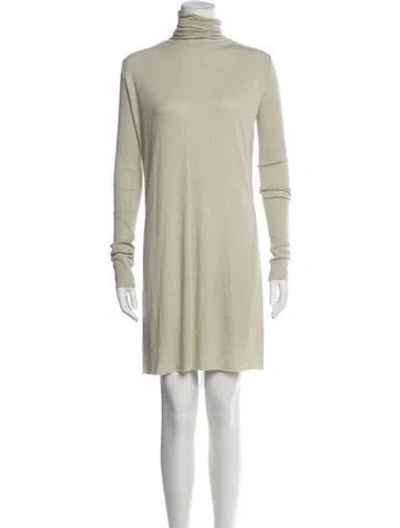 Pre-owned Rick Owens Turtleneck Mini Dress In Multi