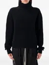 Rick Owens Black Porterville Fisherman Tabard Turtleneck In Black