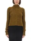 Rick Owens Women Turtleneck Shirt In Brown