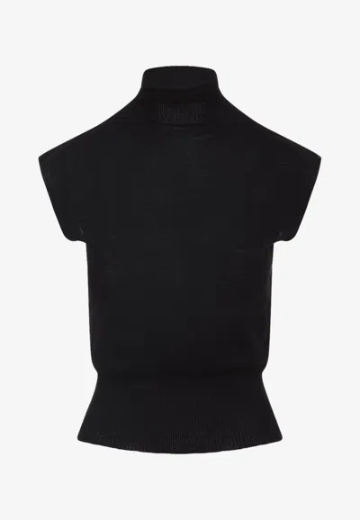 RICK OWENS TURTLENECK SLEEVELESS TOP