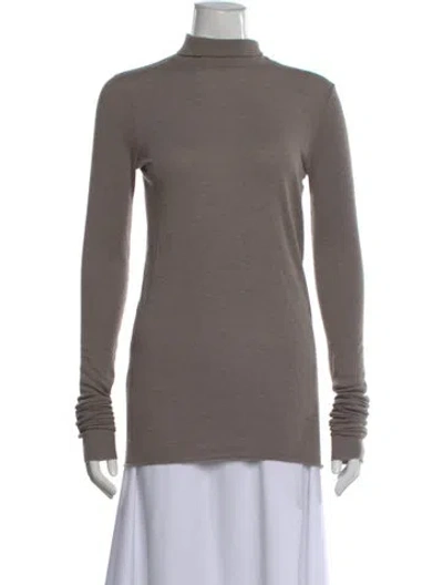 Pre-owned Rick Owens Turtleneck Sweater In Gray