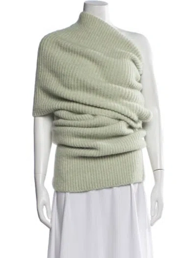 Pre-owned Rick Owens Turtleneck Sweater In Green