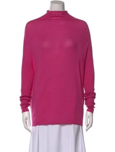 Pre-owned Rick Owens Turtleneck Sweater In Pink