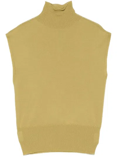 Rick Owens Turtleneck Vest In 绿色