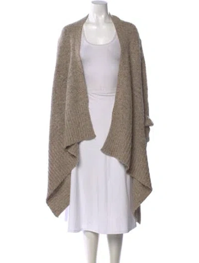 Pre-owned Rick Owens Tweed Pattern Open Front Sweater In Neutral