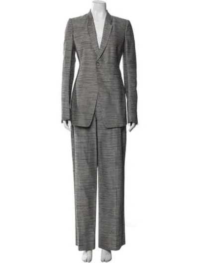 Pre-owned Rick Owens Tweed Pattern Pantsuit In Gray