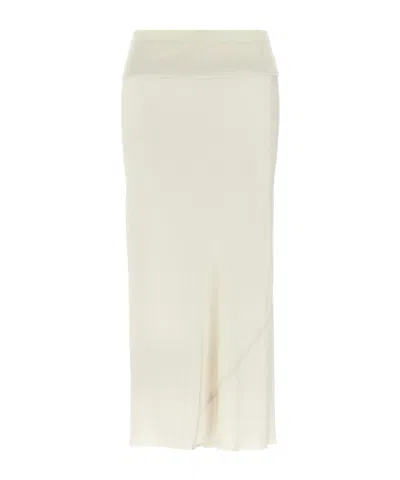 Rick Owens Twill A-line Skirt In Beige