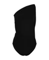 Rick Owens Twist Bather One-shoulder Swimsuit In Black