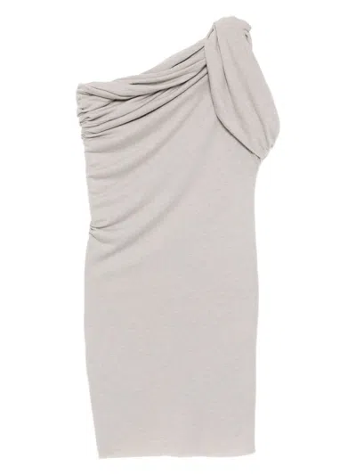 Rick Owens Twist Cotton Tank Top In Neutral