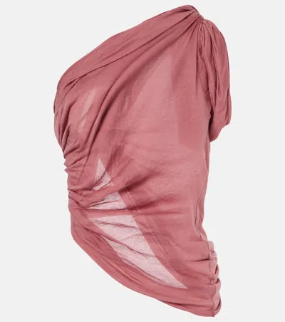 Rick Owens Twist Cotton Top In Pink