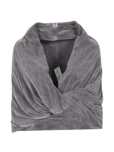 Rick Owens Twist Donut Layering Piece In Gray