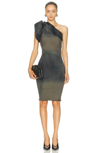 Rick Owens Twist Dress In Gray