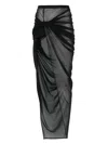 Rick Owens Twist Edfu Asymmetric Skirt In Black
