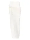Rick Owens Twist Edfu Asymmetric Skirt In Neutrals