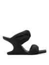 Rick Owens Twisted Cantilever Sandals 8 In Black