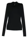 Rick Owens Twisted Long-sleeve Top In Black
