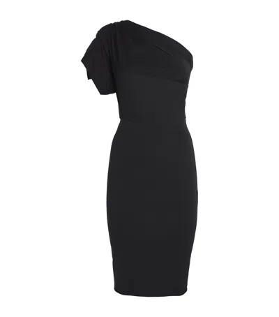 Rick Owens Twisted One-shoulder Mini Dress In Black