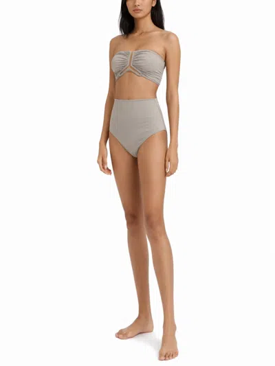 Rick Owens Two-piece Swimsuit In Lycra In Gray