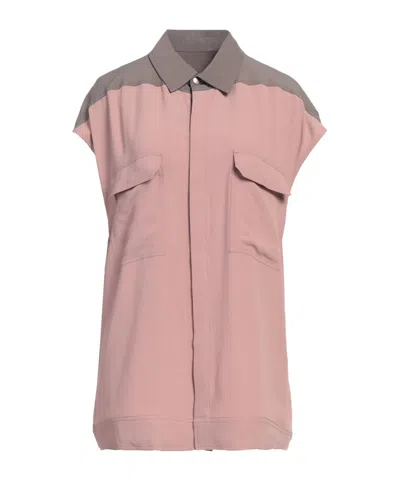 Rick Owens Two-tone Hunting Shirt In Pink