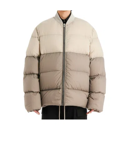 Rick Owens Two-tone Puffer Jacket In Brown