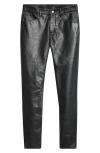 Rick Owens Tyrone Skinny Fit Leather Jeans In Black