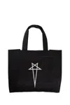 Rick Owens Unisex Black Tote Bags In Black