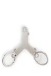 Rick Owens Silver Cerberus Keychain In Silver