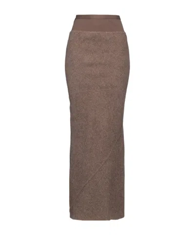 Rick Owens Unlined Flared Skirt In Multi