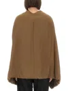 Rick Owens Cappa Imbottita In Brown