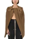 Rick Owens Cappa Imbottita In Brown