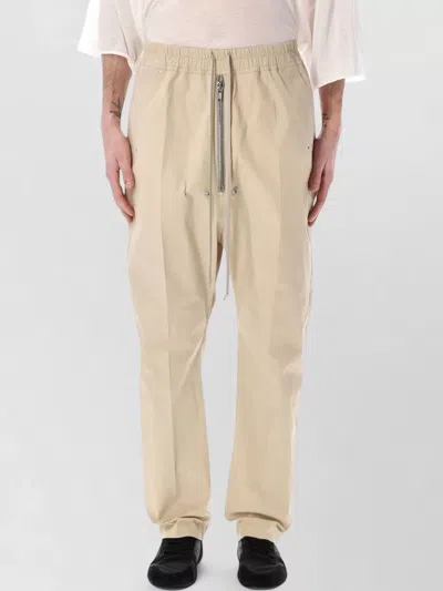Rick Owens Utilitarian Cotton Poplin Relaxed Trousers In Neutral
