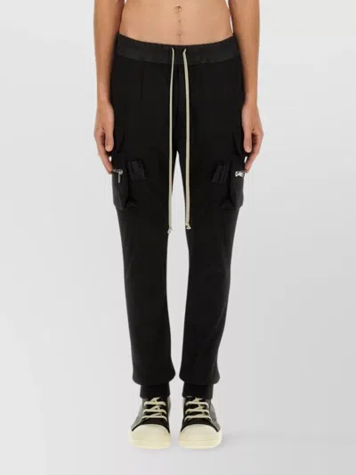 Rick Owens Utility Cargo Pants Elastic Waistband In Black