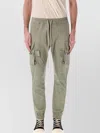 Rick Owens Celadon Slim-fit Cargo Pants With Versatile Pockets