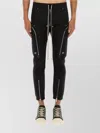 Rick Owens Bauhaus-inspired Cargo Pants With Elastic Waistband In Black