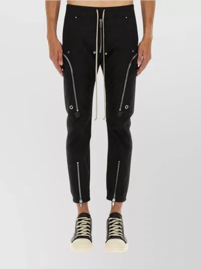 RICK OWENS UTILITY DRAWSTRING PANTS ZIPPER ACCENTS