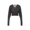 Rick Owens Cropped Virgin Wool Pullover V-neck In Brown