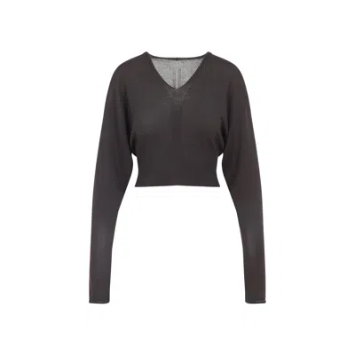 RICK OWENS RICK OWENS V CROPPED PULLOVER