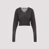 Rick Owens Cropped Virgin Wool Pullover V-neck In Black