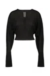 Rick Owens V Cropped Top Clothing In Black