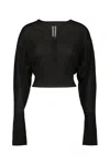Rick Owens V Cropped Top Clothing In Black