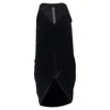 Rick Owens V-neck Asymmetric Tank Top In Black Velvet