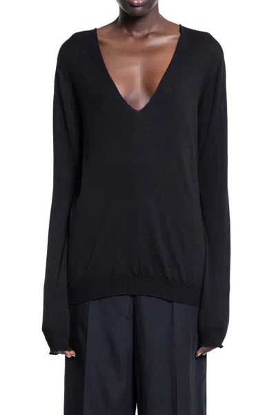 Rick Owens V-neck In Black