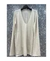 Rick Owens V-neck Cashmere Jumper In Gray