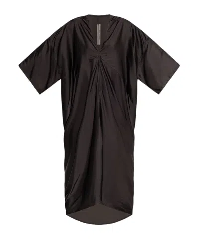 Rick Owens V-neck Dress In Black